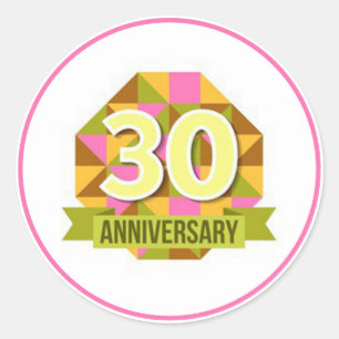 30 jaar Jubileum Ronde Sticker