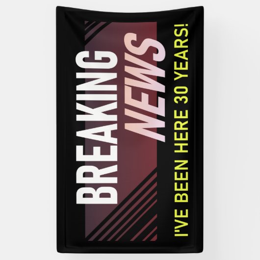 30 jaar Jubileum werknemer Spandoek (Verticaal)