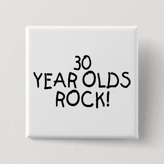 30 jaar Olds Rock Vierkante Button 5,1 Cm (Voorkant)