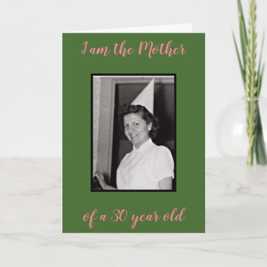 30 jaar oud kaart (Voorkant)