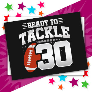 30 Jaar Oud Tackle Football Party 30e Verjaardag Briefkaart