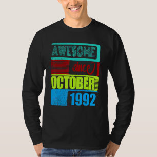 30 Jaar oud vintage 1992 Geboren oktober Fantastis T-shirt