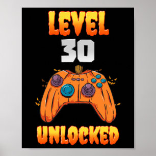 30 jaar oude 30e verjaardag niveau 30 ontgrendelde poster