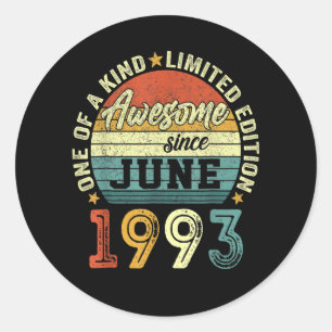 30 jaar oude verjaardag Geweldige sinds juni 1993  Ronde Sticker