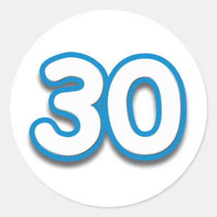 30 Jaar Verjaardag of Jubileum - Tekst toevoegen Ronde Sticker