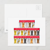 30 jaar werk Jubileum Gefeliciteerd Schattige Cats Briefkaart (Voorkant / Achterkant)