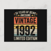 30 Jaar Wonderbaarlijk Retro 1992 Briefkaart (Voorkant)