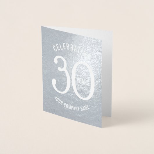 30 jaar zakelijke verjaardagsfeestuitnodigingen folie kaarten (Voorkant)