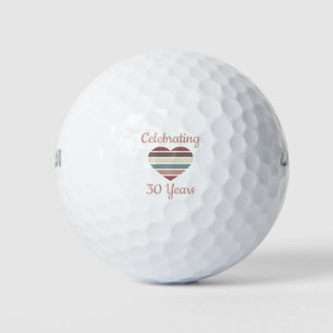 30-jarig huwelijksjubileum vieren golfballen