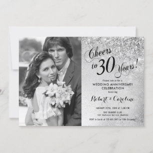 30-jarig jubileum met foto - Zilver Kaart