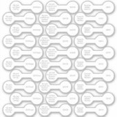 30 Joyau blanc Prix étiquette Barbell Sticker Set (Devant)