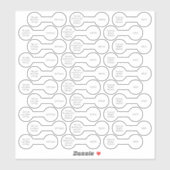 30 Joyau blanc Prix étiquette Barbell Sticker Set (Feuille)