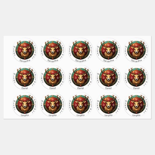 30 Kerstcadeau Aangepaste Naamlabel Labels (Vel)