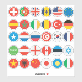 30 Landvlag Design of USA, Germany & more Sticker