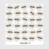 30 Levensgrote Stickers van honingbijen (Vel)