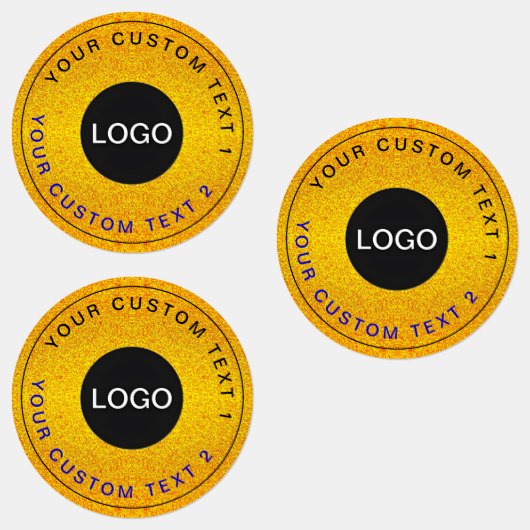 30 Logo d'affaires de luxe, Stickers Gold Waterpro (Groupe)