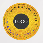 30 Logo d'affaires de luxe, Stickers Gold Waterpro (Design 1)