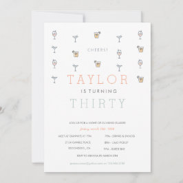 30 Martini Milestone verjaardagsuitnodiging Kaart