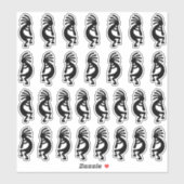 30 Modern Black Kokopelli Shapes Sticker (Vel)