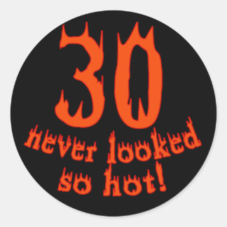 30 Nooit zo warm gezien! Ronde Sticker