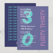 30 Paarse roze roze roze dag moderne Kaart (Voorkant / Achterkant)