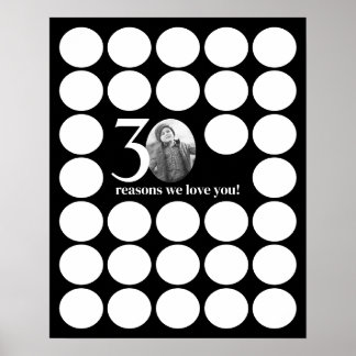 30 Redenen waarom we van je houden Verjaardagsheri Poster