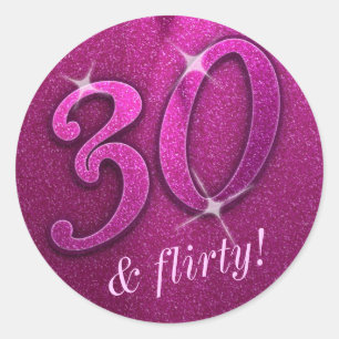 30 scintillants et autocollants Flirty de fête
