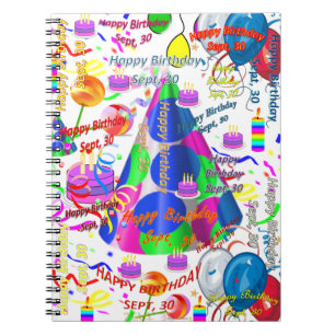 30 septembre Carnet d'anniversaire Sept,