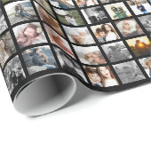 30 Square Photo Collage Cadeaupapier (Rol Hoek)