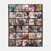 30 Square Photo Collage Sjabloon Fleece Deken (Voorkant)