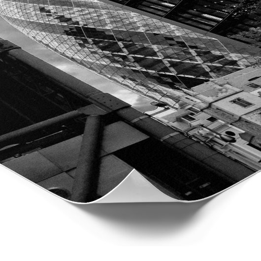 30 St Mary Ax The Gherkin Lloyds and Willis Poster (Hoek)