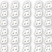 30-Sticker Metallic Gold 3D-muziek Sticker (Voorkant)