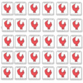 30 STICKERS DE POISSON D'ARGENT SUR UNE FEUILLE DE (Devant)