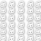 30-stickers donkere zilvermetallische 3D-Muzieknot Sticker (Voorkant)