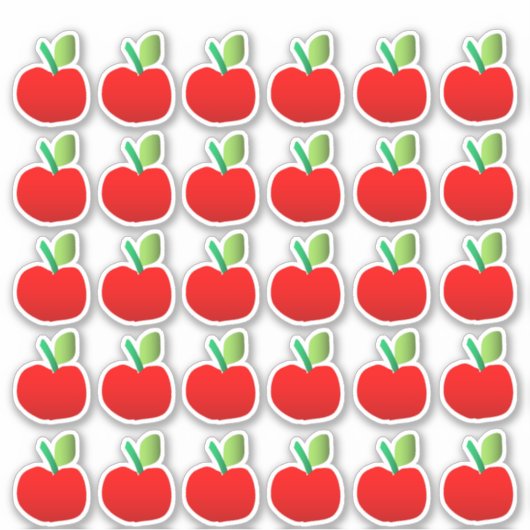 30 Stickers van rode appels (Voorkant)