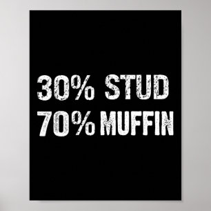 30% Stier 70% Muffin Grappige Valentijn Citaten Va Poster