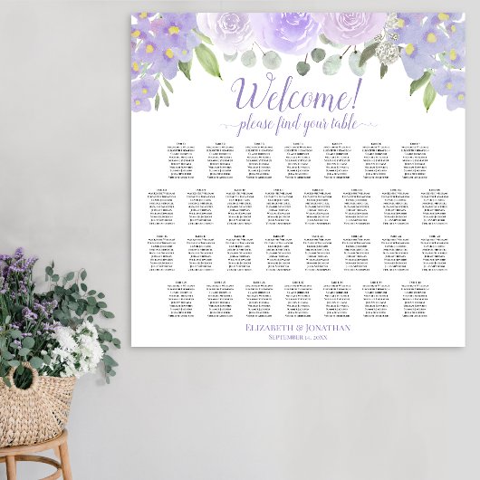 30 Tableau Lavande Mariage floral