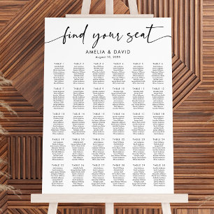 30 Tafels Vind Je Stoel Zitplaats Chart Poster