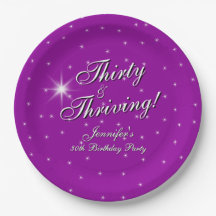 30 & Thriving, Roze Paarse 30ste Verjaardag 9"