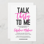 30 To Me 30e anniversaire Invitation (Devant / Derrière)