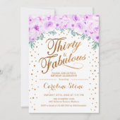 30 Uitstekend Verjaardagsfeest - Wit Goud Paarse Kaart (Voorkant)