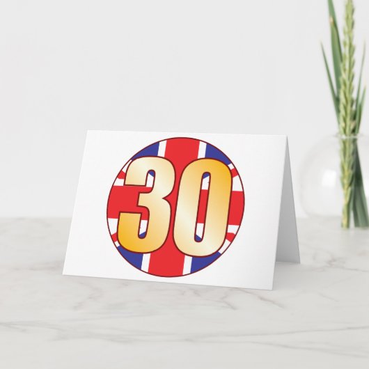 30 UK Gold Kaart (Voorkant)