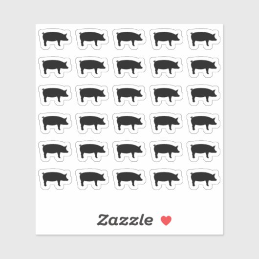 30 Varkensmaaltijd keuze selectie Sticker (Vel)