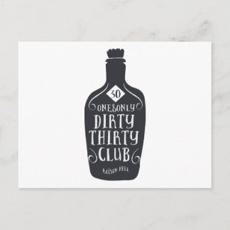 30 Verjaardag 30 jaar oud Dirty 30 Briefkaart