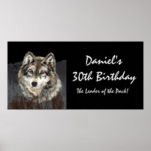 30 Verjaardag Banner Leider van de Roedel Wolf Pre Poster (Voorkant)