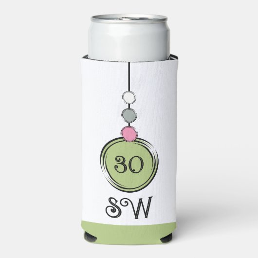 30 verjaardag voeg initialen toe om het even welke (Seltzer Voorkant)