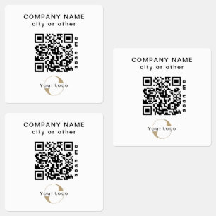 30 Waterbestendige Stickers Business QR-laptop