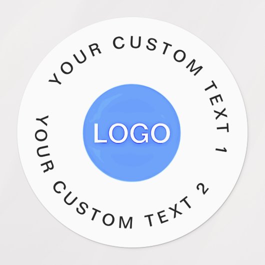 30 waterdichte Stickers met uw zakelijke Logo (Design 1)