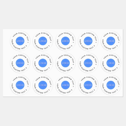 30 waterdichte Stickers met uw zakelijke Logo (Vel)