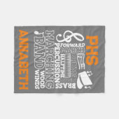 30 "x40" School Band Stadion Fleece Deken (Voorkant (Horizontaal))